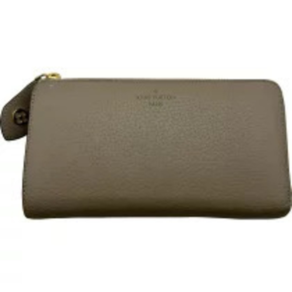 Louis Vuitton Portefeuille Comet Beige Cream Taurillon Leather Long Wallet